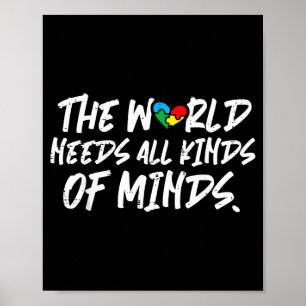Poster Mundo precisa de mentes de todos os tipos de consc