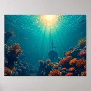 Poster Mundo Submarino Profundo