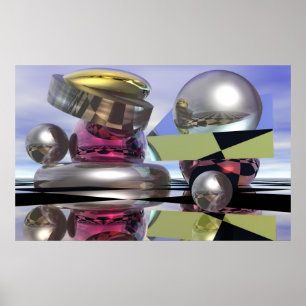 Póster Mundos refletindo