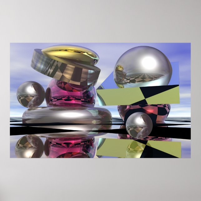 Póster Mundos reflexivos (Frente)