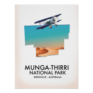 Póster Munga-Third National Park Birdsville Austrália