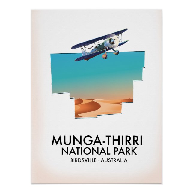 Póster Munga-Third National Park Birdsville Austrália (Frente)
