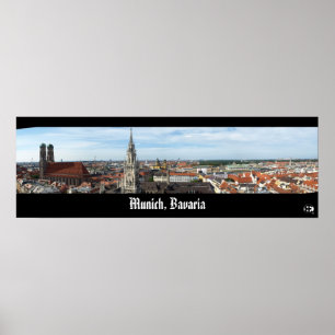 Poster Munich, panorama de Baviera