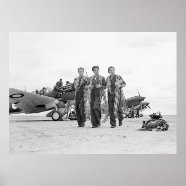 Póster Munições de aviões WW2, 1940 (Frente)