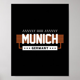 Poster Munique Alemanha Tipografia Moderna Design Gráfico
