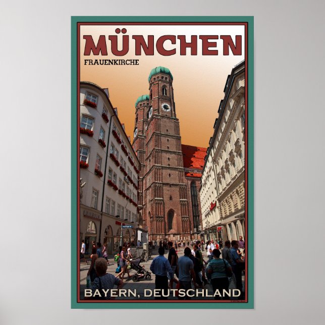 Póster Munique - Frauenkirche (Frente)