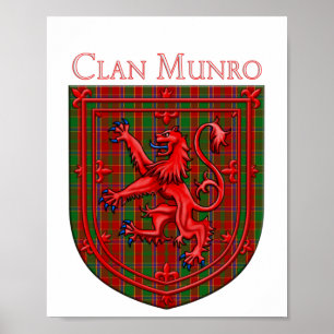 Poster Munro Tartan Scottish Xadrez Lion Rampant