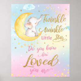 Poster Mural da Creche Twinkle Twinkle Little Star Capric