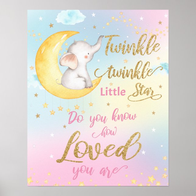 Poster Mural da Creche Twinkle Twinkle Little Star Capric (Frente)