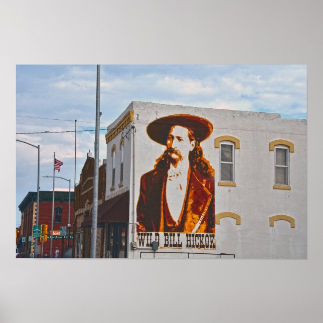 Poster Mural de Wild Bill Hickok, Abilene, Kansas (Frente)