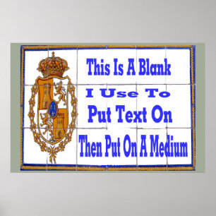 Póster Mural do Azulejo de amostra