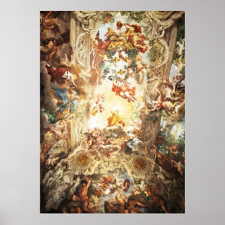 Poster Mural renascentista no teto