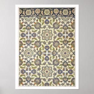 Póster Mure azulejos de Qasr Rodouan, 'da arte árabe com