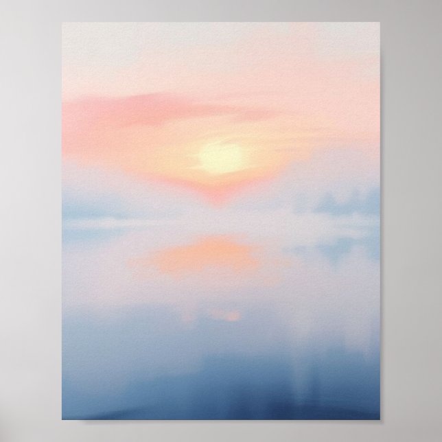 Poster Murmurios do Amanhecer: Serenidade Rosa Pastel e A (Frente)