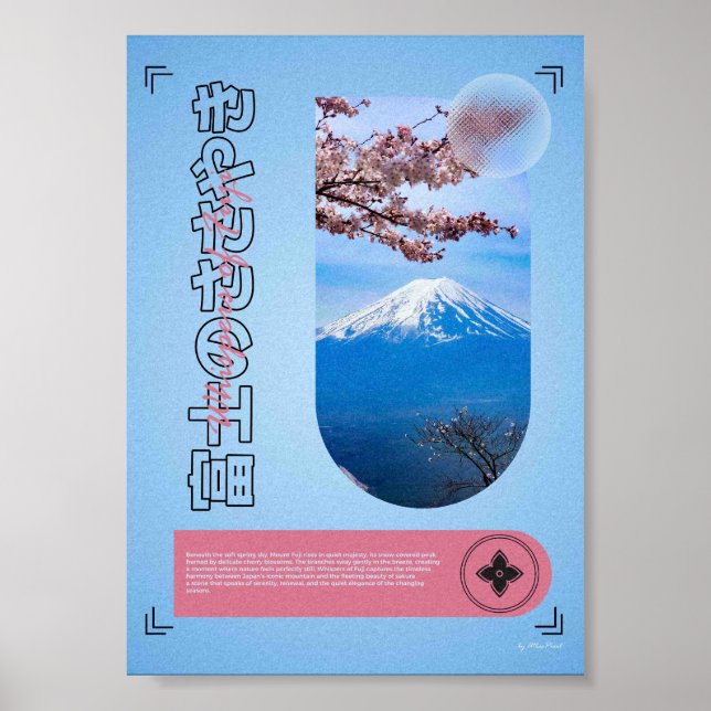 Poster Murmurios do Fuji – Monte Fuji & Sakura (Frente)