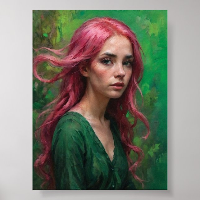 Poster Murmurios em Rosa e Verde (Frente)