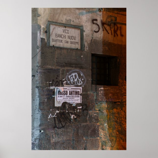 Poster Muro Antigo Negligenciado (Frente)