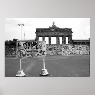 Póster Muro de Berlim Alemanha Ocidental 1989