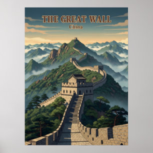 Poster Muro de excelente da China a enrolar