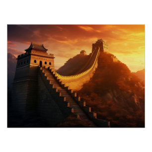 Póster Muro de excelente da China Sunset - Majestoso Asiá
