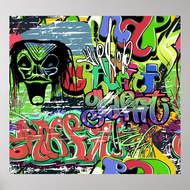 Poster Muro de grafite: Salto Urbano (Frente)