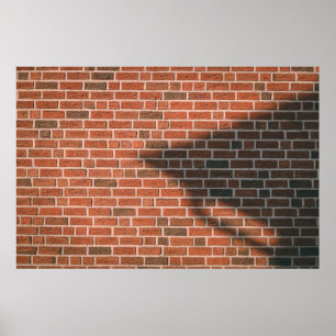 Poster Muro de tijolo castanho