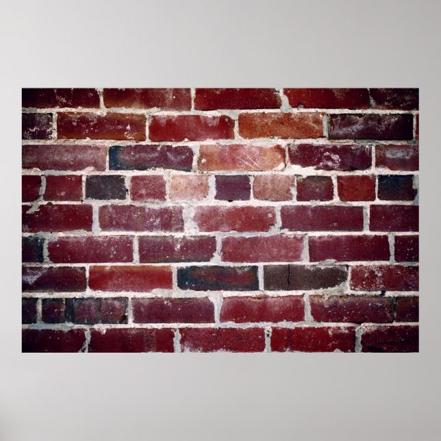 Poster Muro de tijolo castanho (Frente)