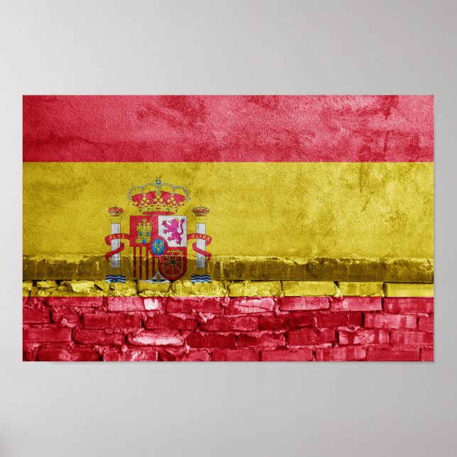 Poster muro do sinalizador de espanha (Frente)