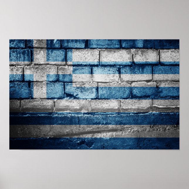 Poster muro do sinalizador de grécia (Frente)