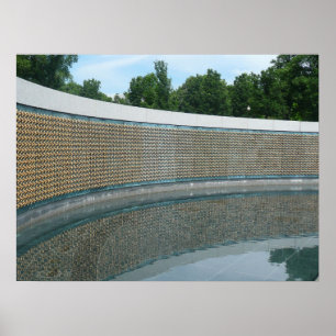 Póster Muro Memorial da Liberdade da WII em Washington DC