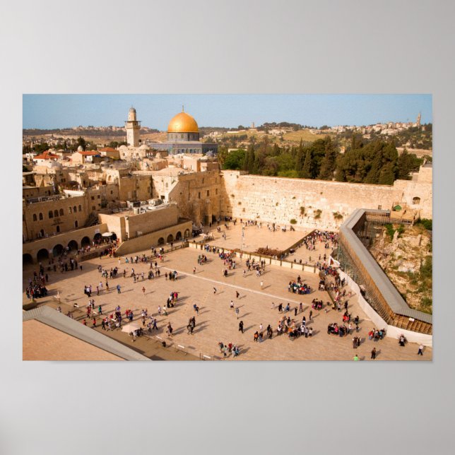 Póster Muro Ocidental em Jerusalém (Muro de Tristeza) (Frente)