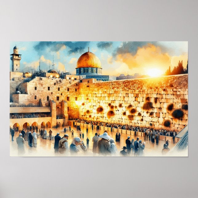 Poster Muro Ocidental Jerusalém (Frente)