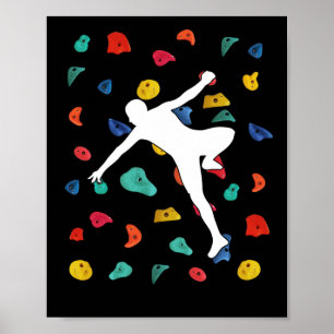 Poster Muro Subindo em Escalas Rochosas Esportes de Açã
