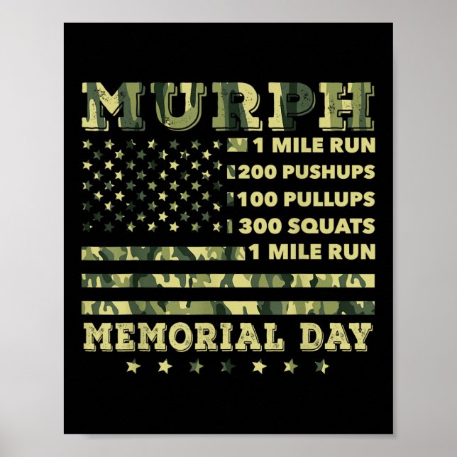 Poster Murph 2021 Workout Challenge Memorial Americano (Frente)
