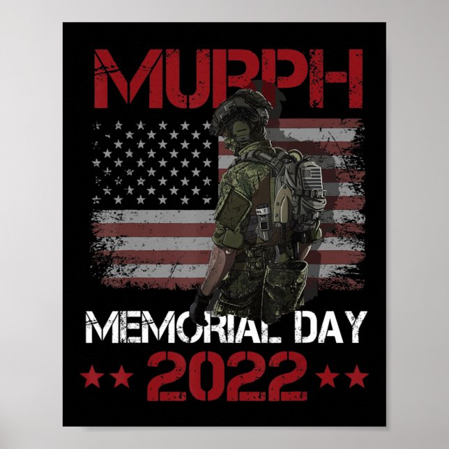 Poster Murph 2022 Feliz Memorial Dia 4 De Julho Bandeira  (Frente)