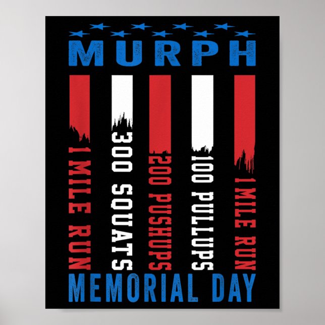 Poster Murph Challenge American Memorial Day Workout (Frente)