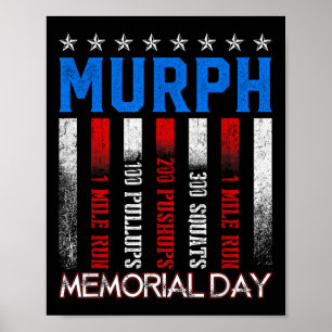 Poster Murph Workout Exercise Challenge Murph Memorial