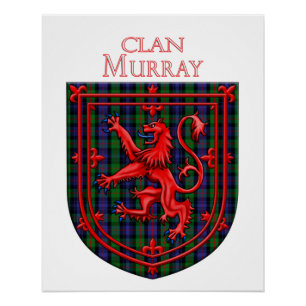 Póster Murray Tartan Scottish Xadrez Lion Rampant