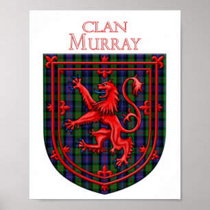 Poster Murray Tartan Scottish Xadrez Lion Rampant