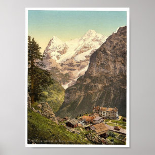 Poster Murren, cumes do DES do hotel, Bernese Oberland,