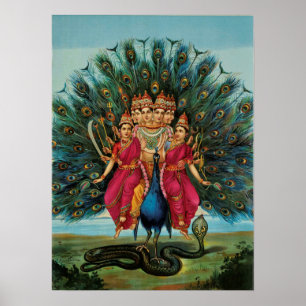 Poster Murugan Kartikeyan Skanda Subrahmanyan Hindu Deity