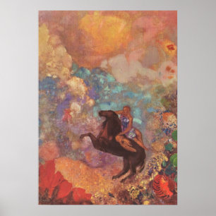 Póster Musa auf Pegasus, Odilon Redon