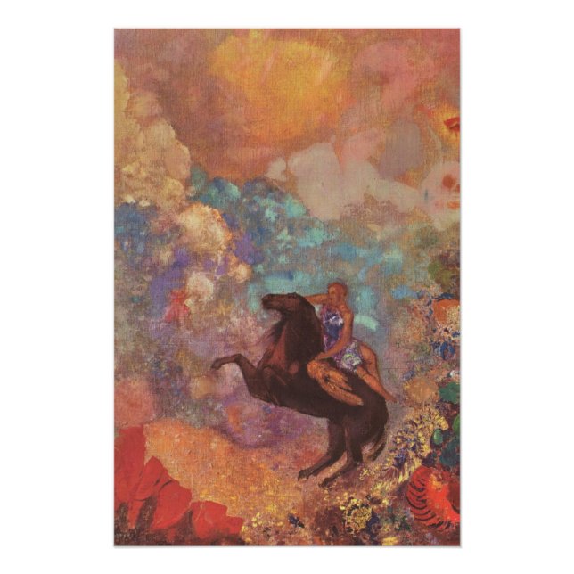 Póster Musa auf Pegasus (Redon 1900) (Frente)