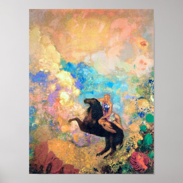 Poster Musa com Pegasus, Redon (Frente)