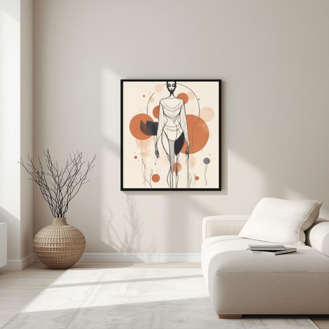 Poster Musa Moderna – Geometria Feminina Abstrata X (Criador carregado)