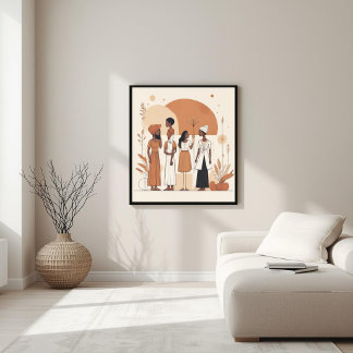 Poster Musa Moderna – Geometria Feminina Abstrata XII