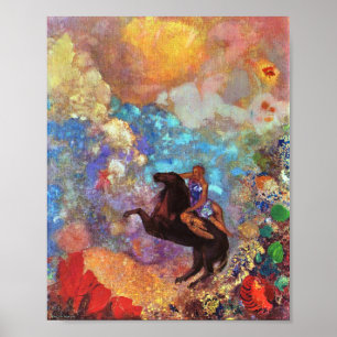 Poster Musa na Pintura de Vintagem de Pegasus