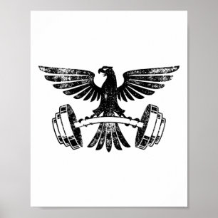 Poster Musculação Treino de Levantamento de Peso Home Gym