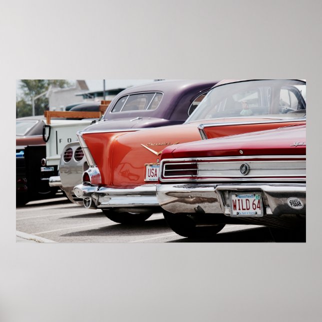 Poster Musculatura Americana Vintage Musculatura Carros P (Frente)