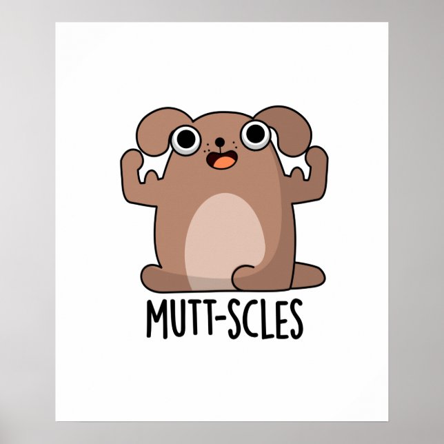 Poster Músculos Mutt Cães Engraçados (Frente)